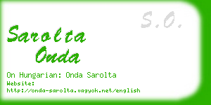 sarolta onda business card